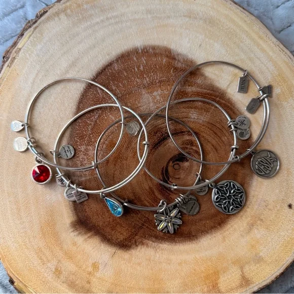 Alex and Ani Silver Charm Bracelet Lot - Picture 2 of 3